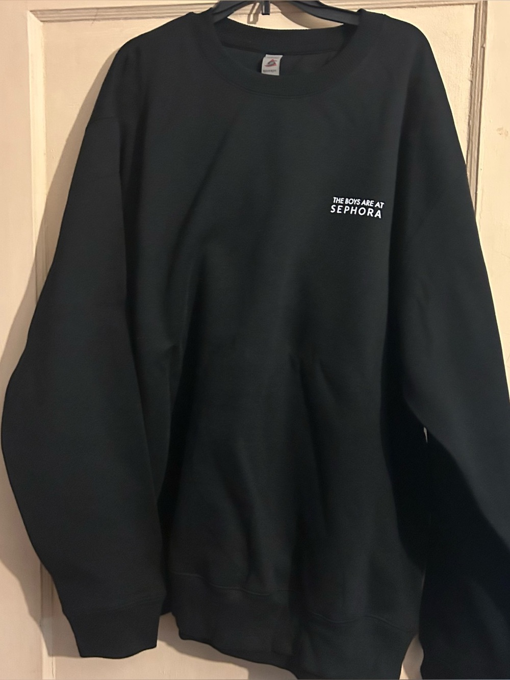 Sephora “the boys are here” Men's Black Crewneck Sweater